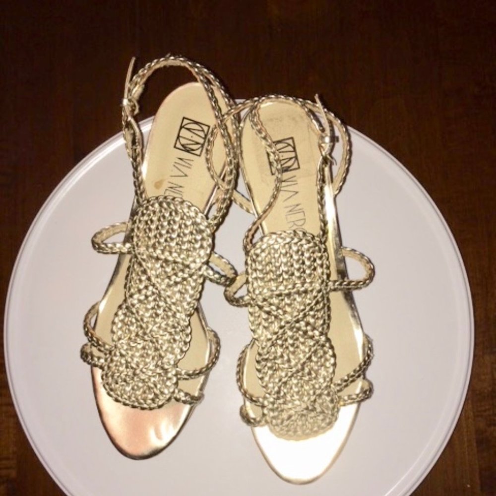 Cork Wedge heel 3 1/4 inch high.